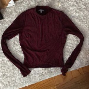 Suede Oxblood Crop Top